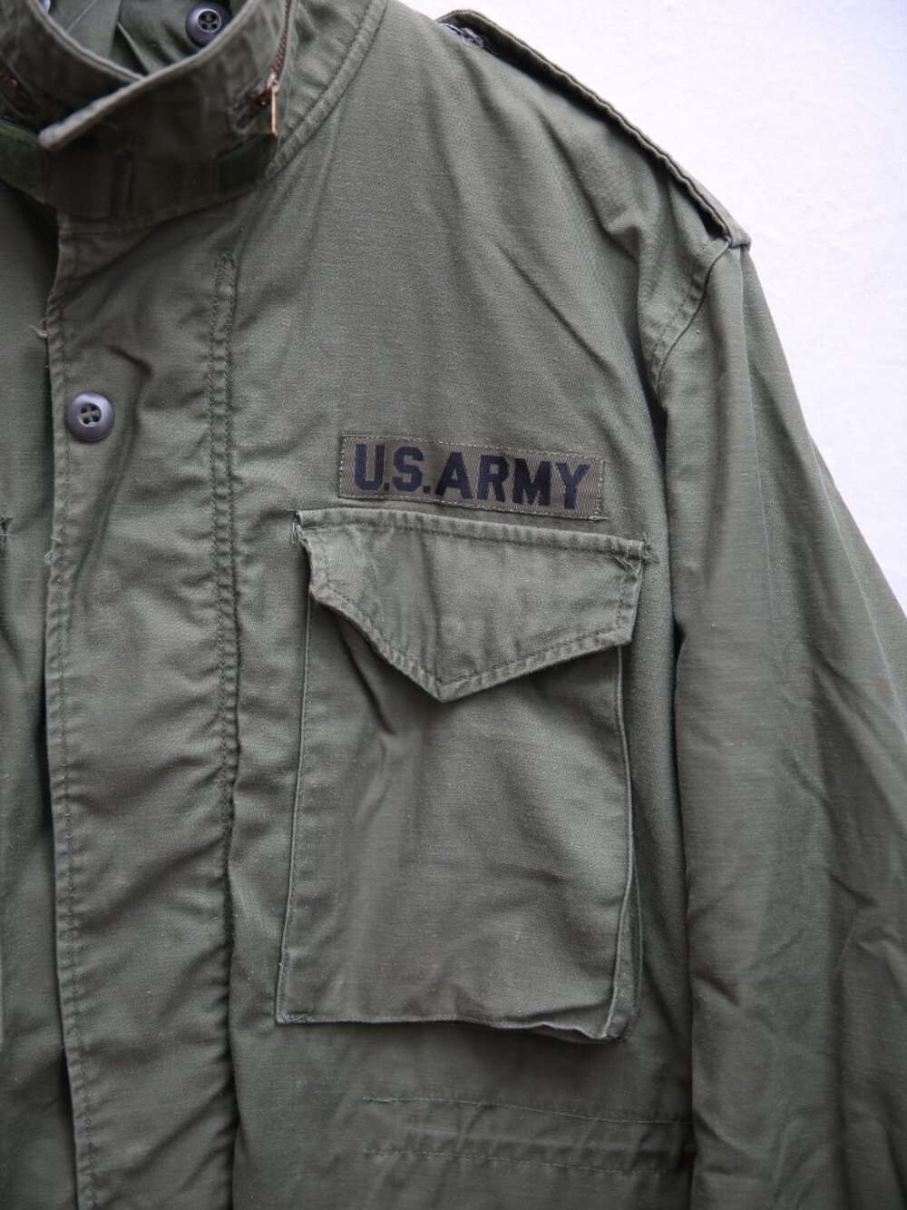 Vintage 1974 US Army M-65 Field Jacket by John Ownbey Co. Medium Short Brass Zip - Picture 4 of 14
